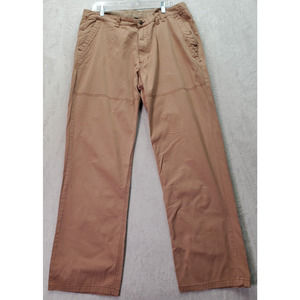 KAVU Pants Men's Size 40 Camel 100% Cotton Slash Pockets Flat Front Straight Leg